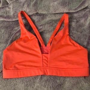 Strapped VS sports bra. Bright coral